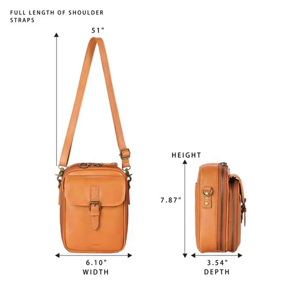 EverydayElite™ Crossbody Bag 🤎 — Timeless Leather, Smart Storage